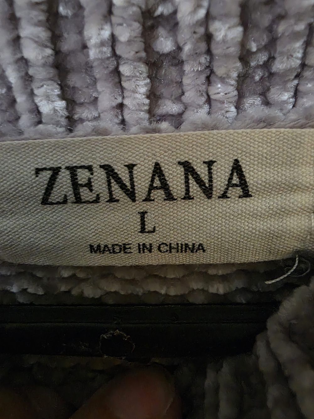 Zenana Outfitters Ribbed Crewneck Sweater - Light Grey - Picture 2 of 2
